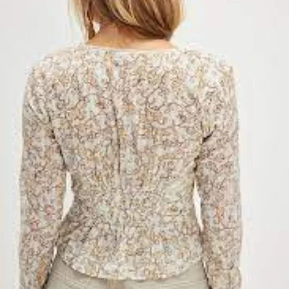 Free People Call Me Baby Long-Sleeve Blouse NWT * - Picture 3 of 6